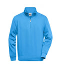 JN831 Workwear Half-Zip Sweat – aqua – Daiber