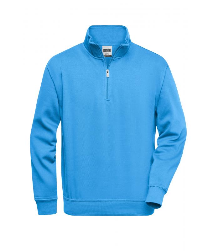 JN831 Workwear Half-Zip Sweat – aqua – Daiber