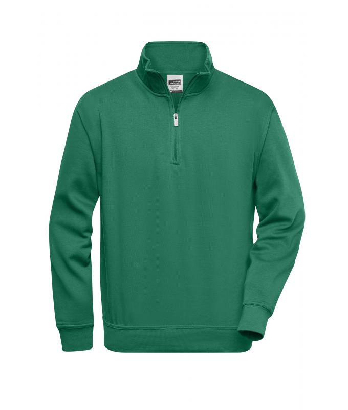 JN831 Workwear Half-Zip Sweat – dark-green – Daiber