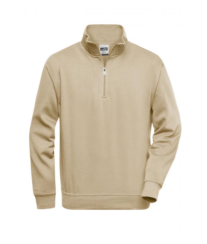 JN831 Workwear Half-Zip Sweat – stone – Daiber