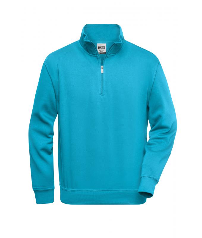 JN831 Workwear Half-Zip Sweat – turquoise – Daiber