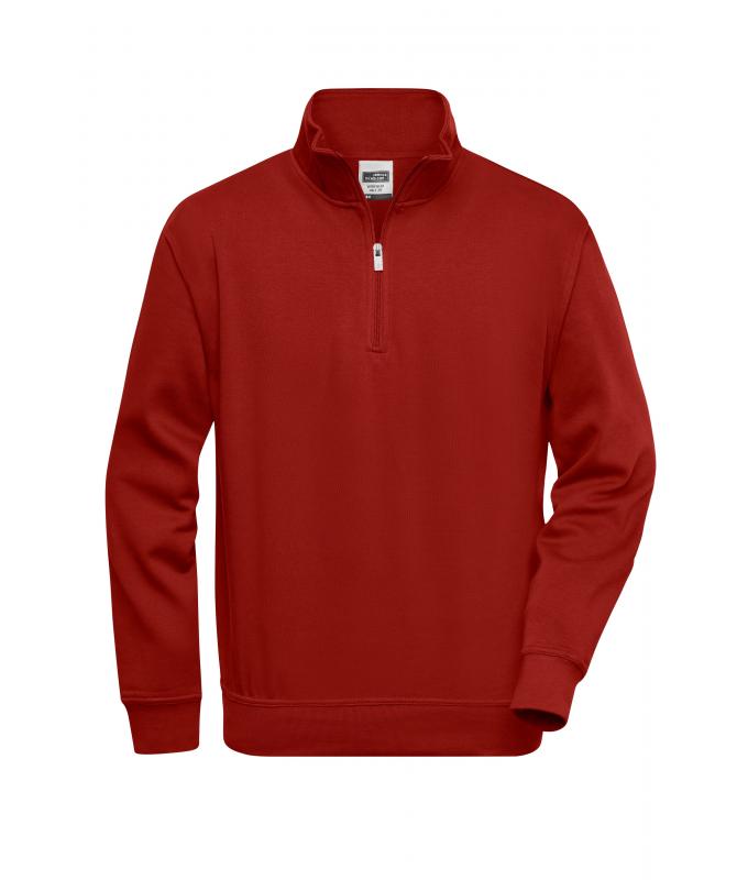 JN831 Workwear Half-Zip Sweat – wine – Daiber