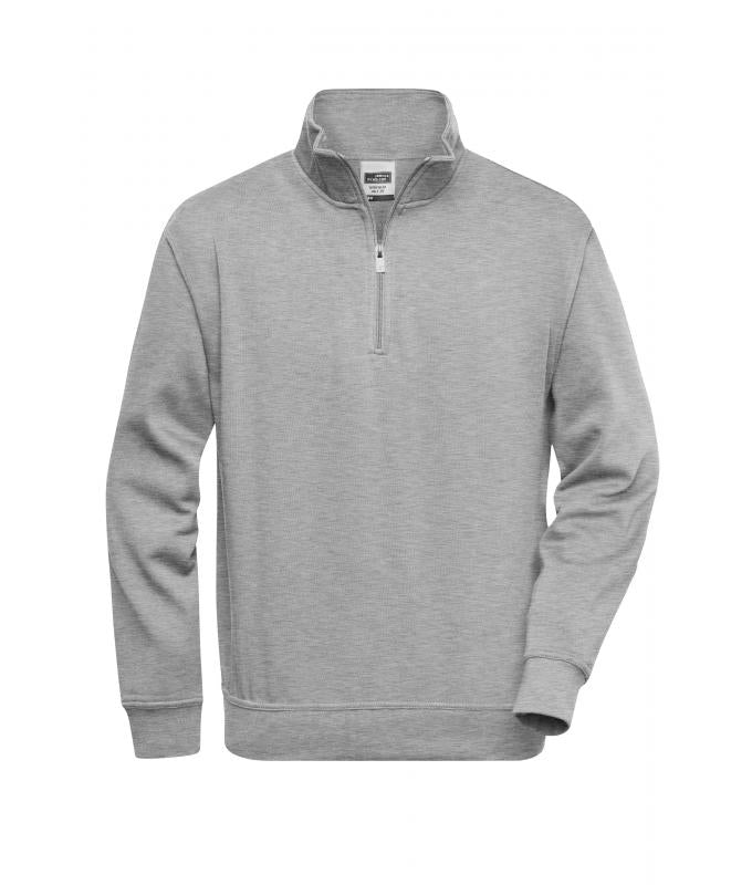 JN831 Workwear Half-Zip Sweat – grey-heather – Daiber
