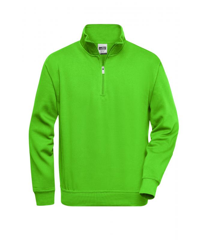 JN831 Workwear Half-Zip Sweat – lime-green – Daiber
