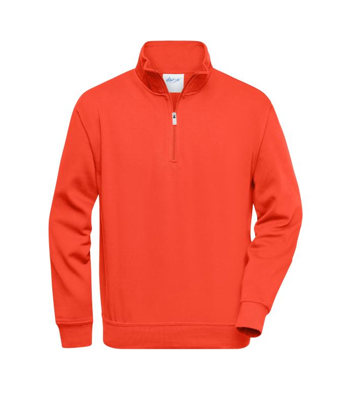 JN831 Workwear Half-Zip Sweat – spicy-orange – Daiber