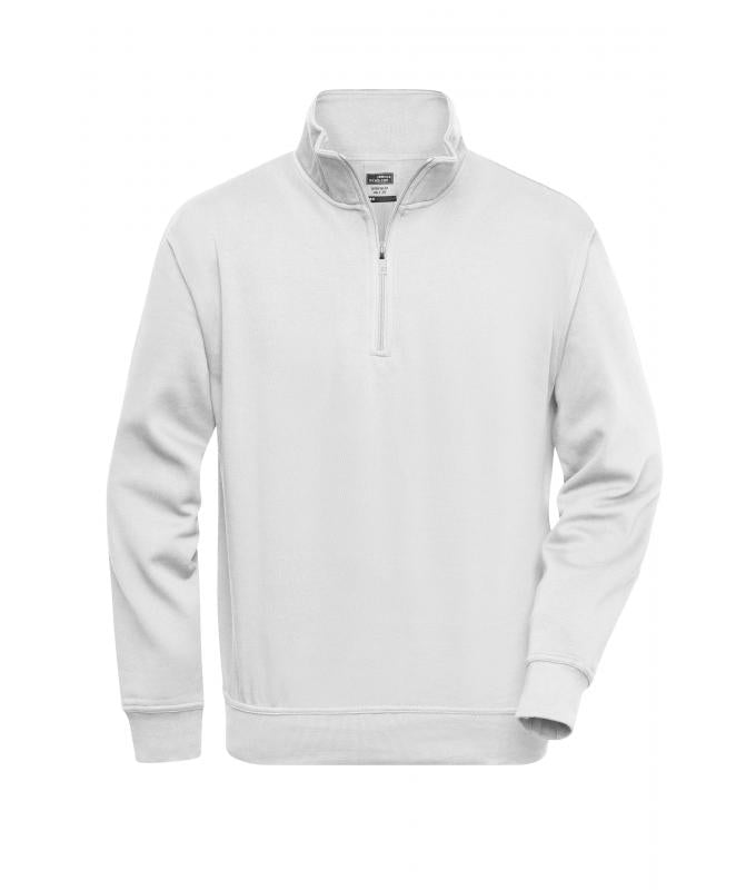 JN831 Workwear Half-Zip Sweat – white – Daiber