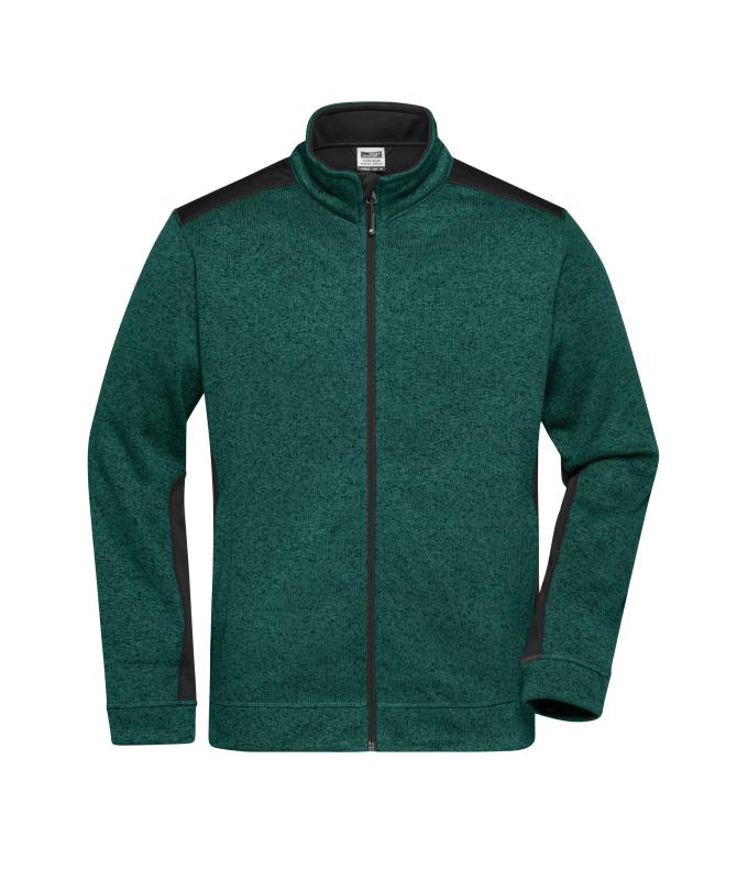 JN862 – dark-green-melange/black – James & Nicholson
