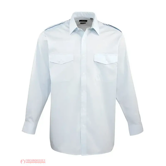Langarm-Feuerwehrhemd Light Blue – Klassisch. Einsatzbereit. Pflegeleicht.