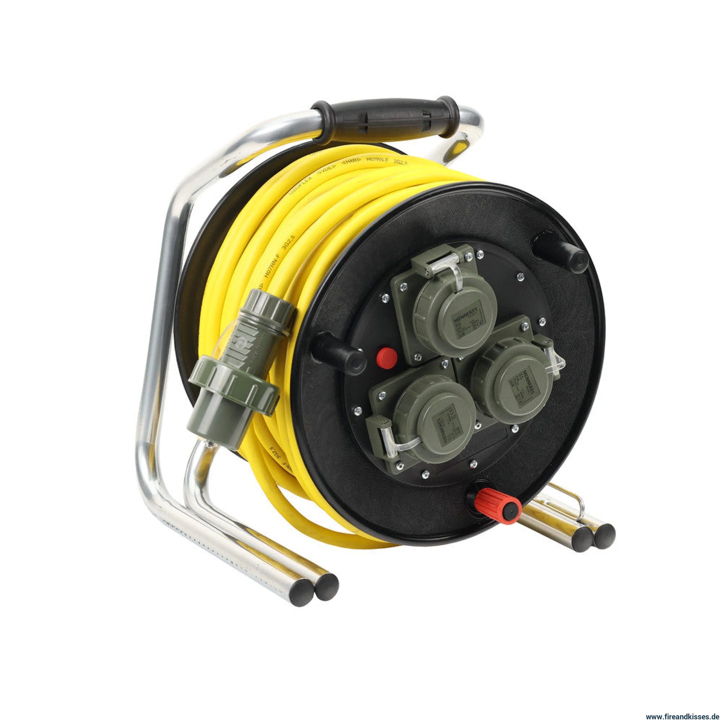 Dönges leitungsroller feuerwehr 50m din 14680 | 230v schuko ip68 | 16a - kaufen | fireandkisses