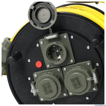 Dönges leitungsroller feuerwehr 50m din 14680 | 230v schuko ip68 | 16a - kaufen | fireandkisses