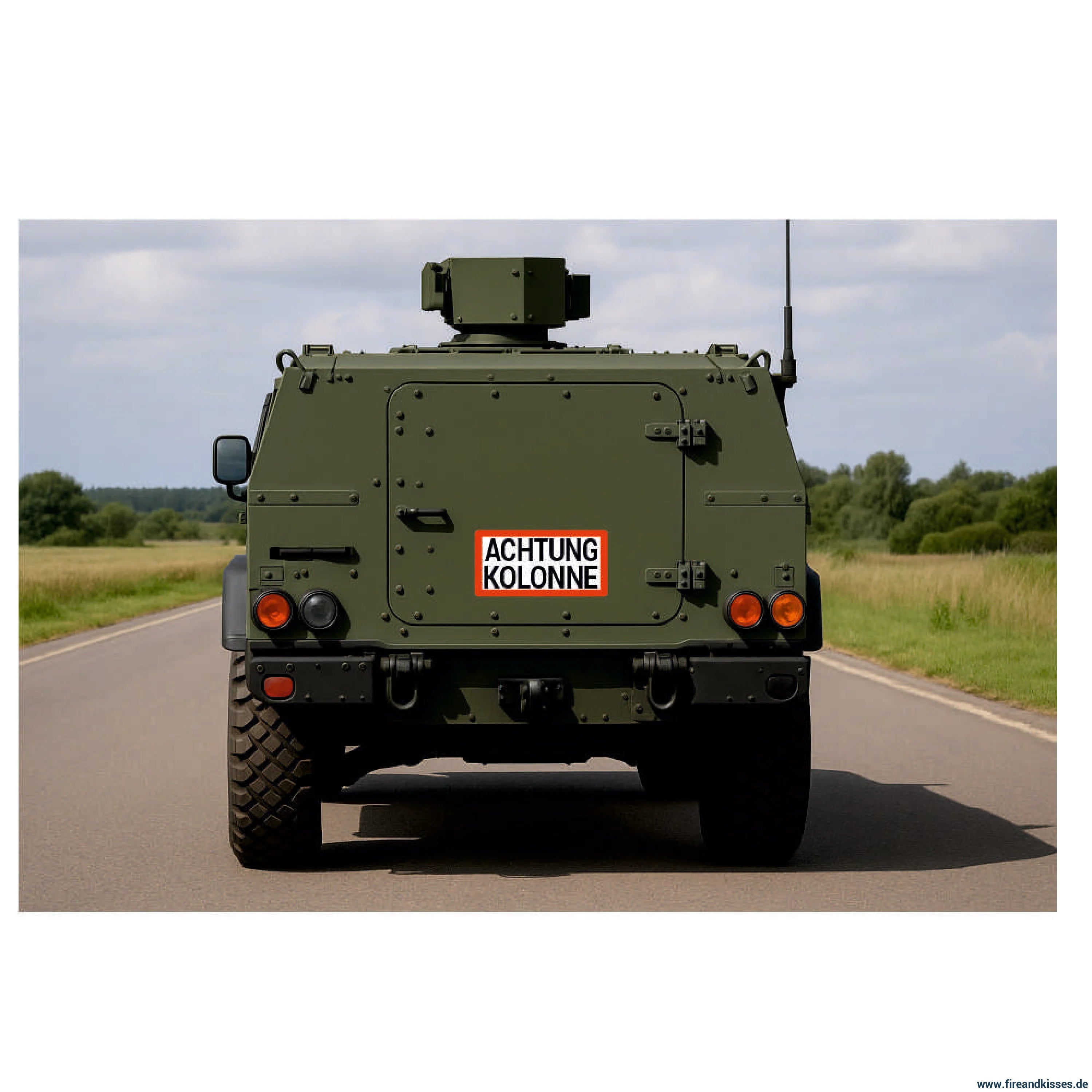 Magnetschild „achtung kolonne“ – für feuerwehr thw katastrophenschutz & militärische marschkolonnen 60 x 30 cm