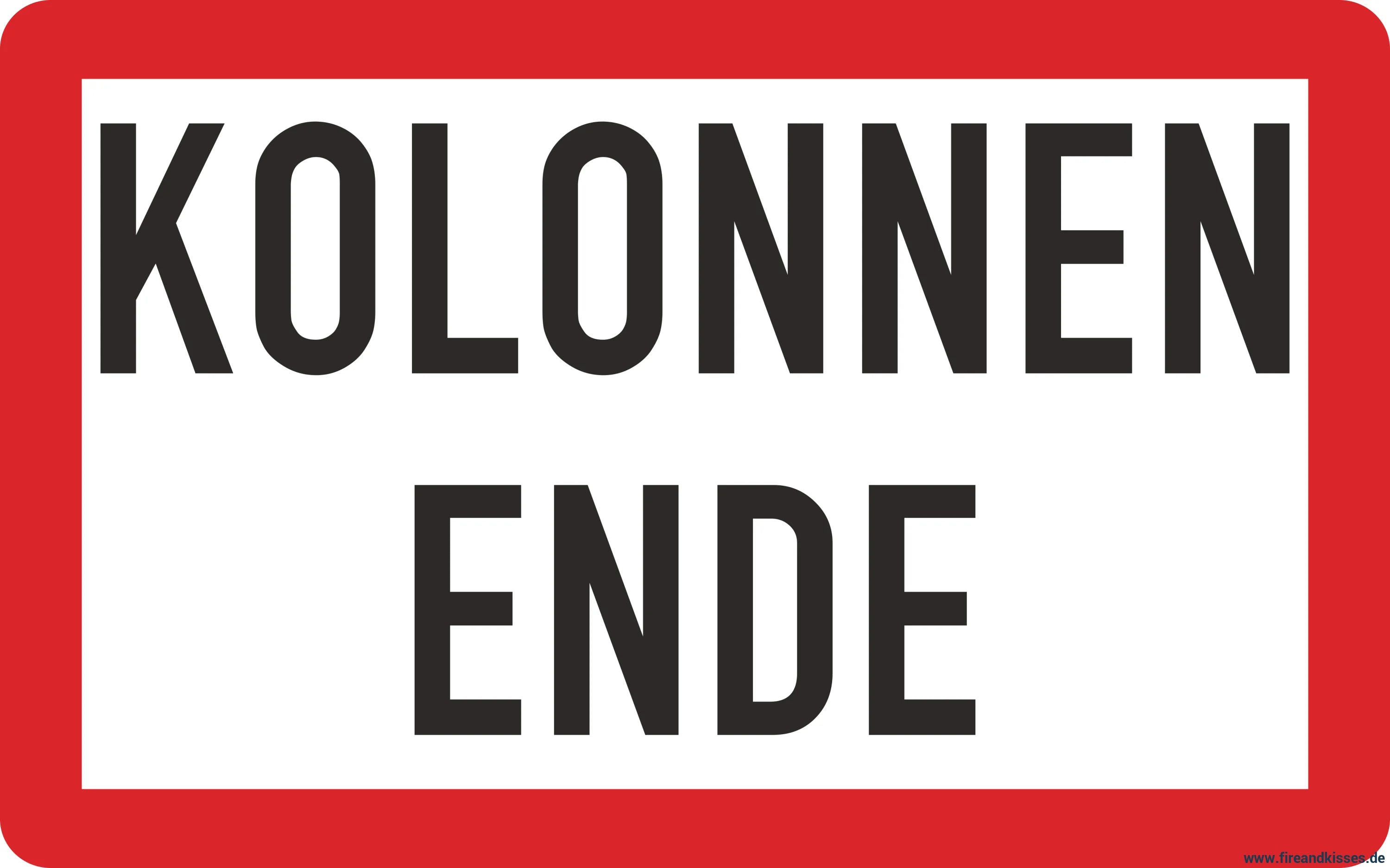 Magnetschilder-set „kolonnenfahrt“ – 3-teilig - magnetschilder-set „kolonnenfahrt“