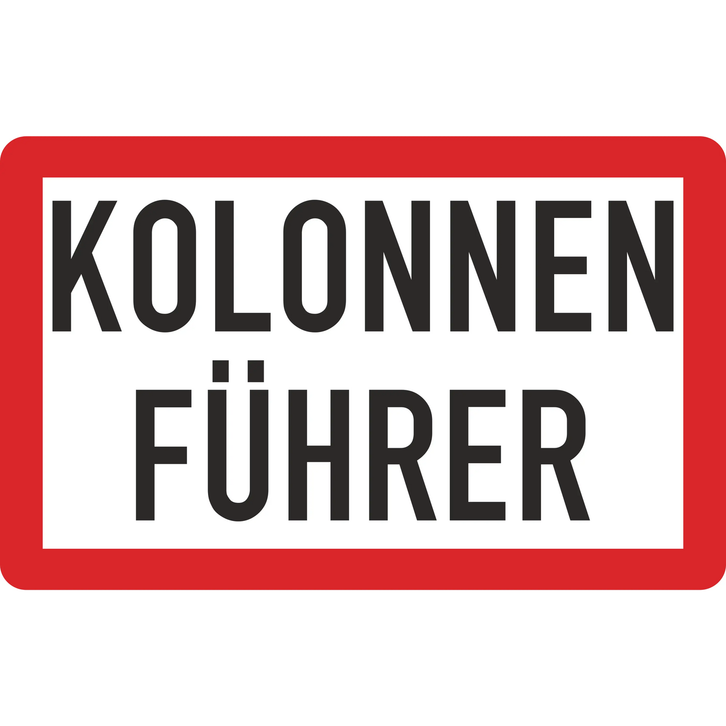 Magnetschilder-set „kolonnenfahrt“ – 3-teilig - magnetschilder-set „kolonnenfahrt“