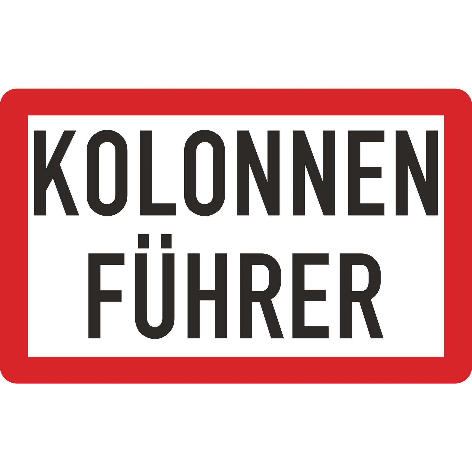 Magnetschilder-set „kolonnenfahrt“ – 3-teilig - magnetschilder-set „kolonnenfahrt“