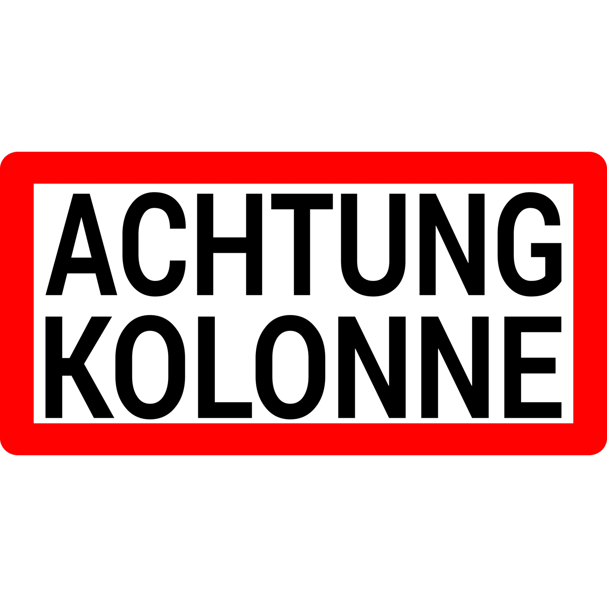 Magnetschilder-set „kolonnenfahrt“ – 3-teilig - magnetschilder-set „kolonnenfahrt“