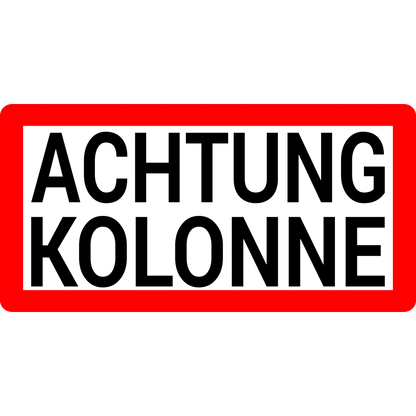 Magnetschilder-set „kolonnenfahrt“ – 3-teilig - magnetschilder-set „kolonnenfahrt“