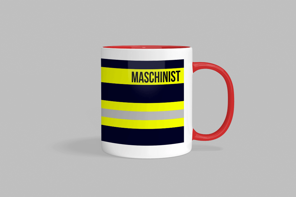 Feuerwehr-Tasse ’Maschinist’ - Rot - Tasse