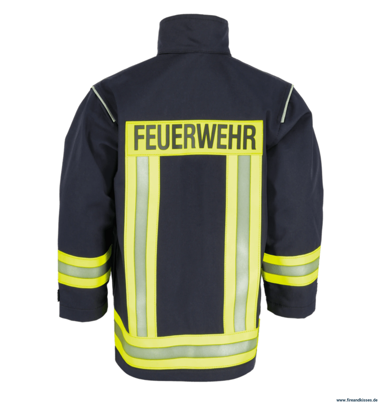 Nti kinderfeuerwehr jacke – schwarzblau | gelb/silber/gelb - hose | feuerwehrhose für kinder fireandisses