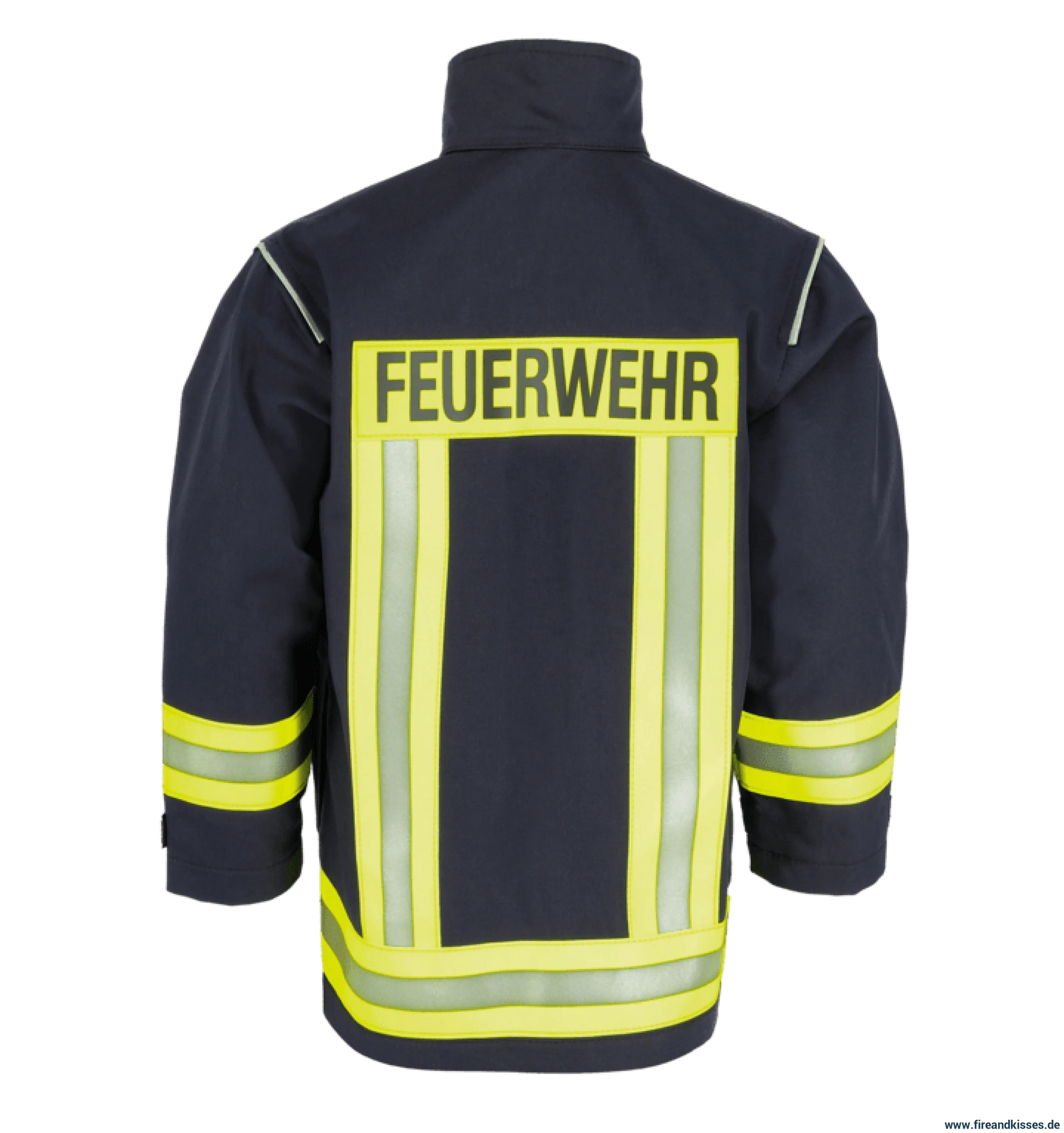 Nti kinderfeuerwehr jacke – schwarzblau | gelb/silber/gelb - hose | feuerwehrhose für kinder fireandisses