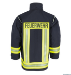 Nti kinderfeuerwehr jacke – schwarzblau | gelb/silber/gelb - hose | feuerwehrhose für kinder fireandisses
