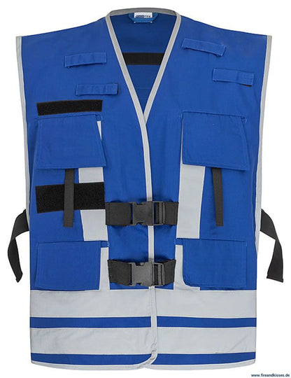 Pacotex® funktionsweste – blau | kontrastweste für einsatzpersonal - feuerwehr & rettung