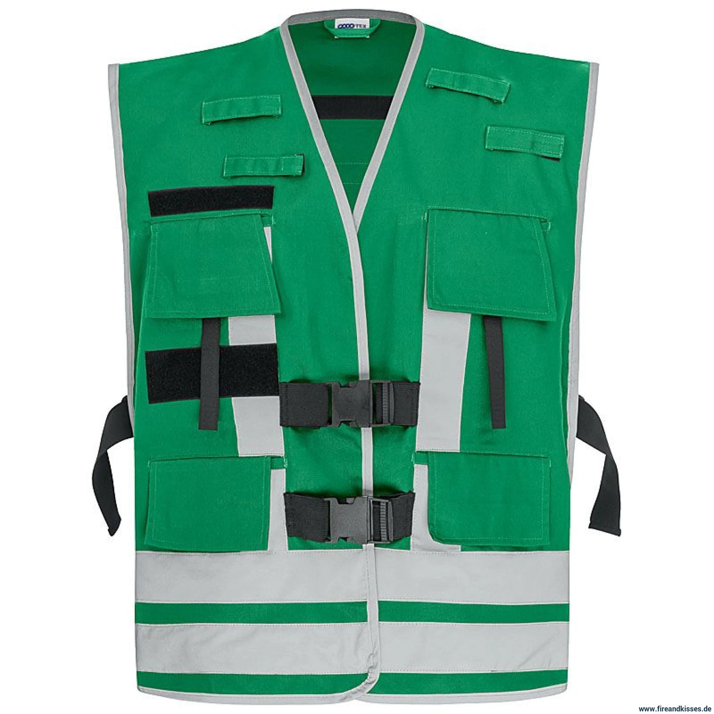 Pacotex® funktionsweste – grün | kontrastweste für einsatzpersonal - pacotex® funktionsweste grün | kontrastweste