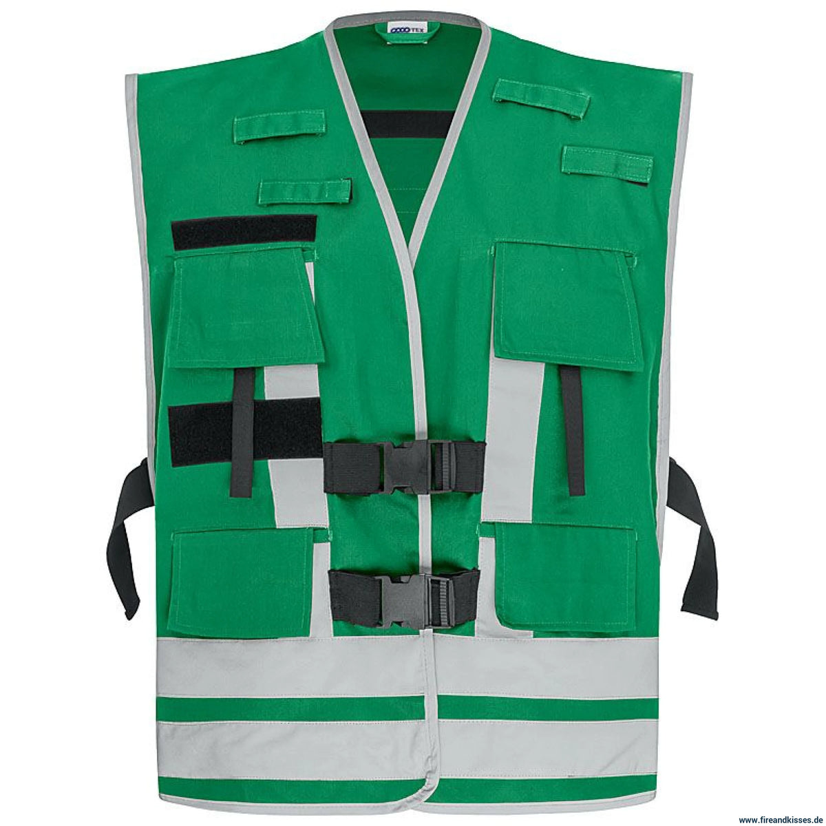 Pacotex® funktionsweste – grün | kontrastweste für einsatzpersonal - pacotex® funktionsweste grün | kontrastweste