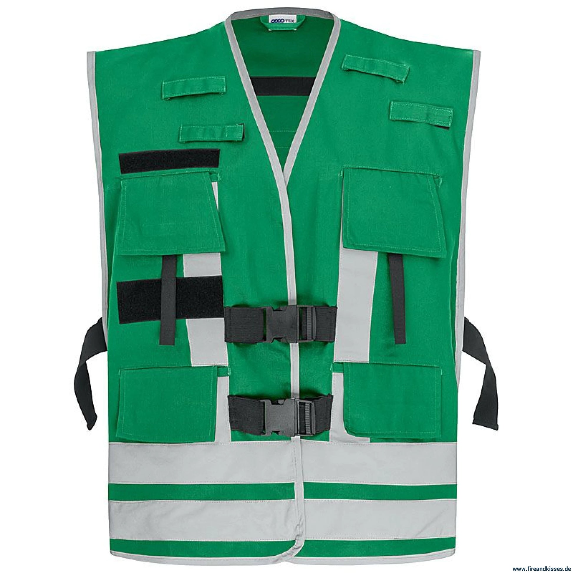 Pacotex® funktionsweste – grün | kontrastweste für einsatzpersonal - pacotex® funktionsweste grün | kontrastweste