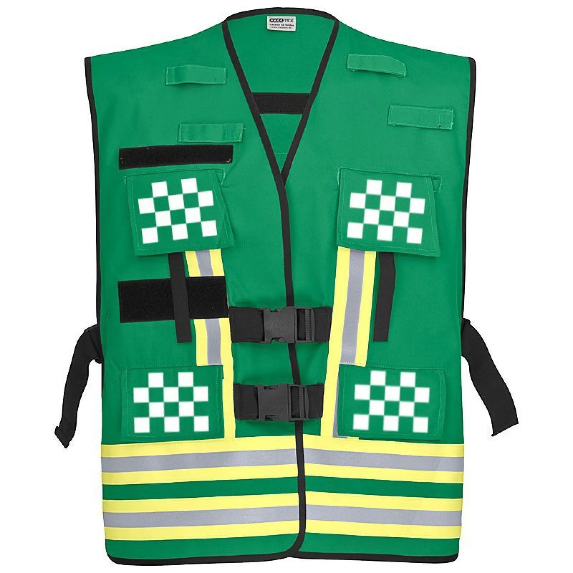 Pacotex® funktionsweste – grün mit weißem karomuster | fachberater feuerwehr niedersachsen
