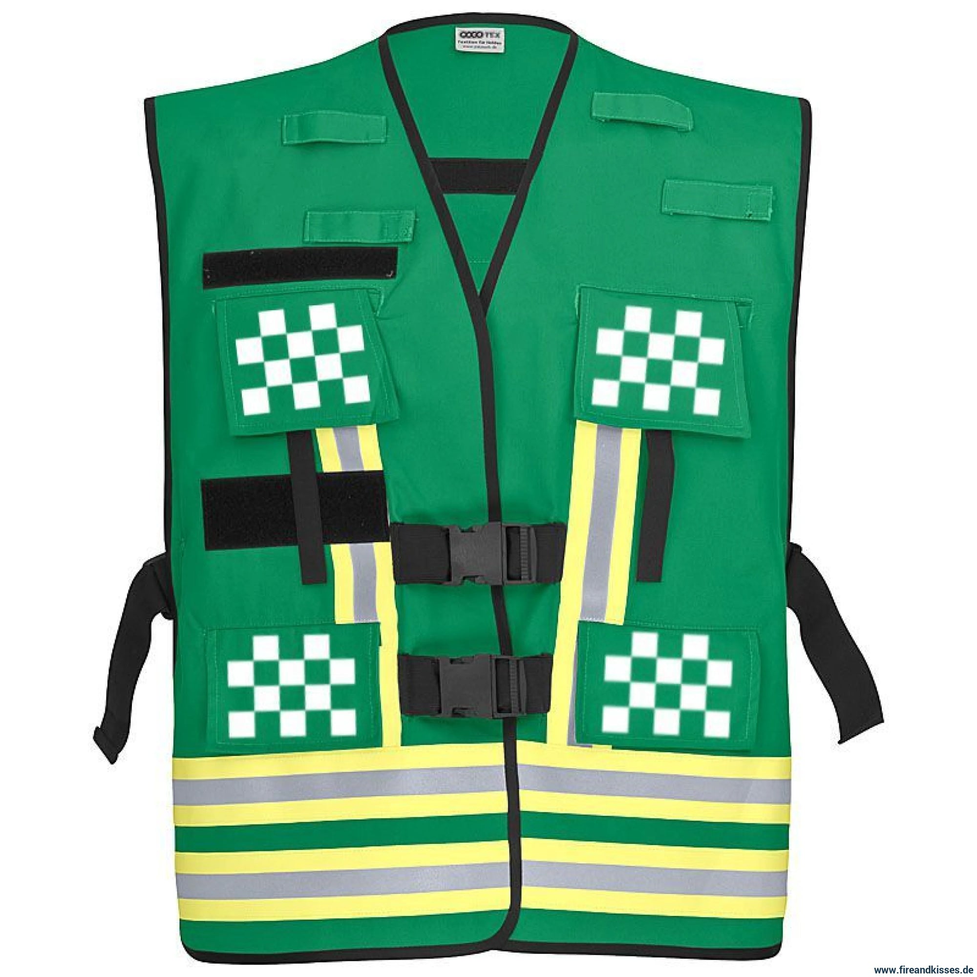 Pacotex® funktionsweste – grün mit weißem karomuster | fachberater feuerwehr niedersachsen