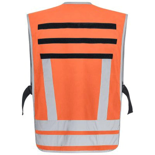 Pacotex® funktionsweste – leuchtorange | kontrastweste für einsatzpersonal - feuerwehr & rettung