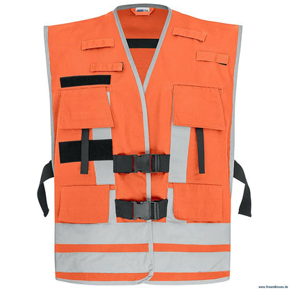 Pacotex® funktionsweste – leuchtorange | kontrastweste für einsatzpersonal - feuerwehr & rettung