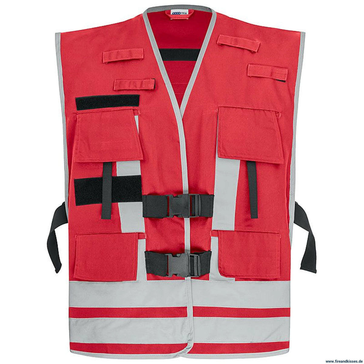 Pacotex® funktionsweste – rot | kontrastweste für einsatzpersonal - feuerwehr & rettung