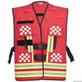 Pacotex® funktionsweste – rot mit weißem karomuster | feuerwehr-einsatzleitung niedersachsen - feuerwehr weste
