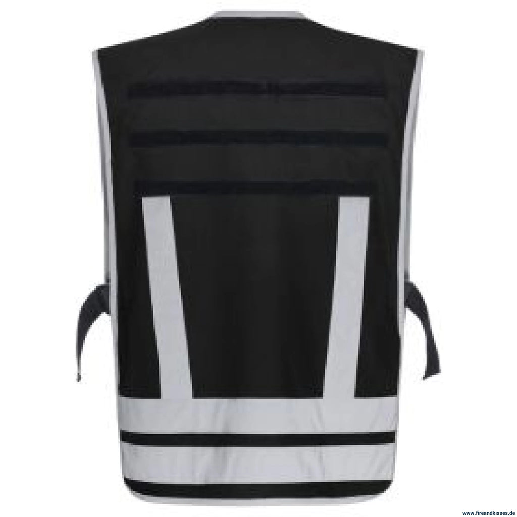 Pacotex® funktionsweste – schwarz | kontrastweste für security & einsatzpersonal - weste mit reflexstreifen