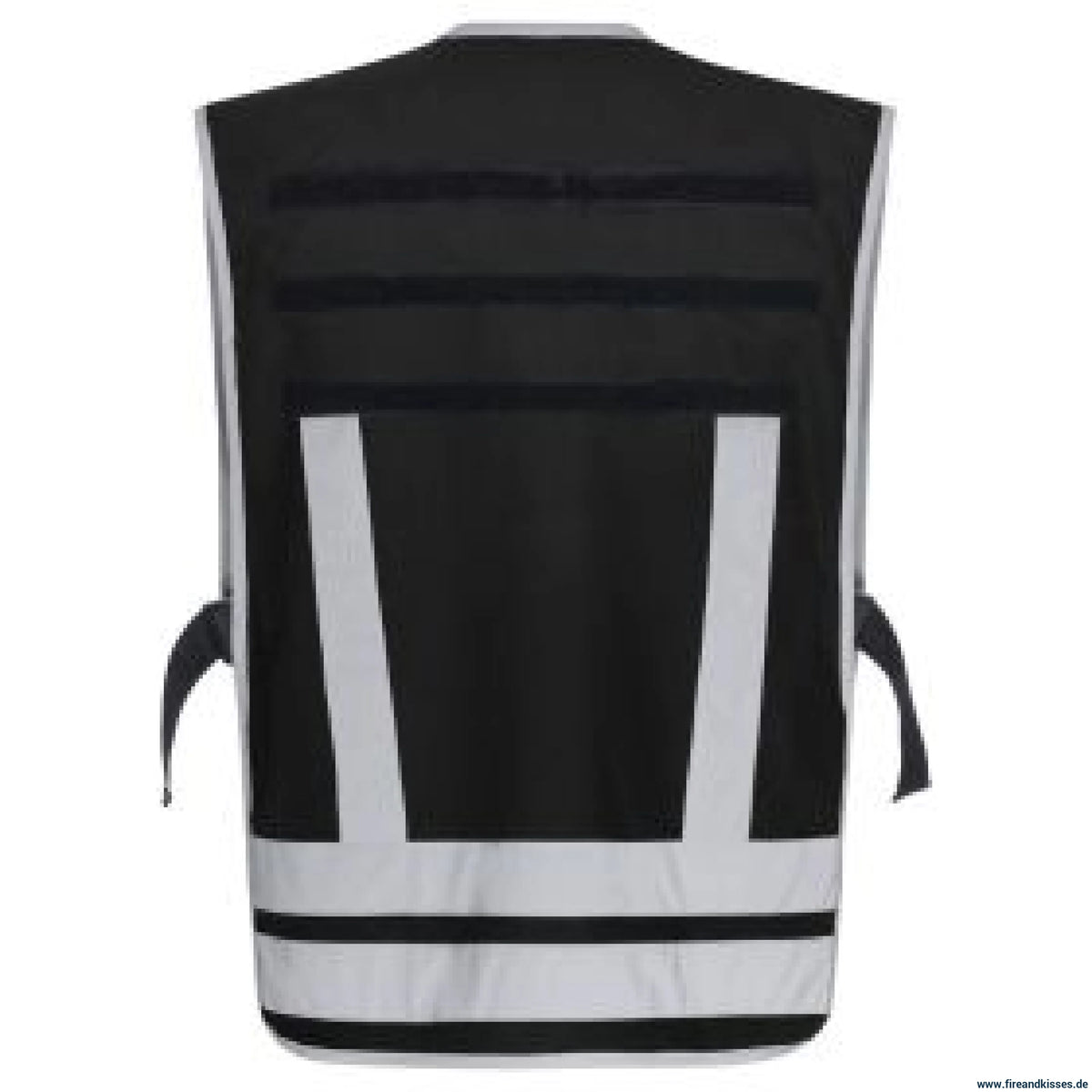 Pacotex® funktionsweste – schwarz | kontrastweste für security & einsatzpersonal - weste mit reflexstreifen