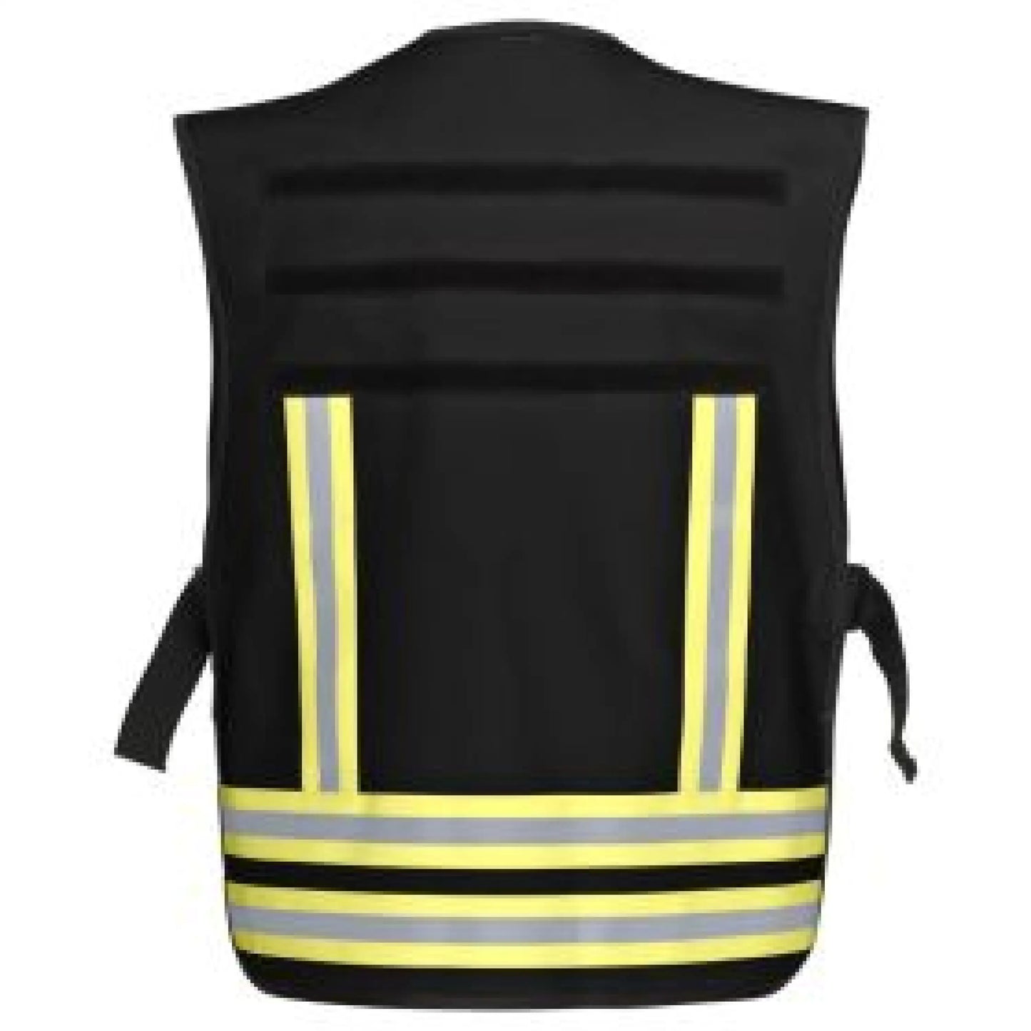 Pacotex® funktionsweste – schwarz mit gelb-silber-gelb reflexstreifen | einsatz- & sicherheitsdienst - einsatzweste