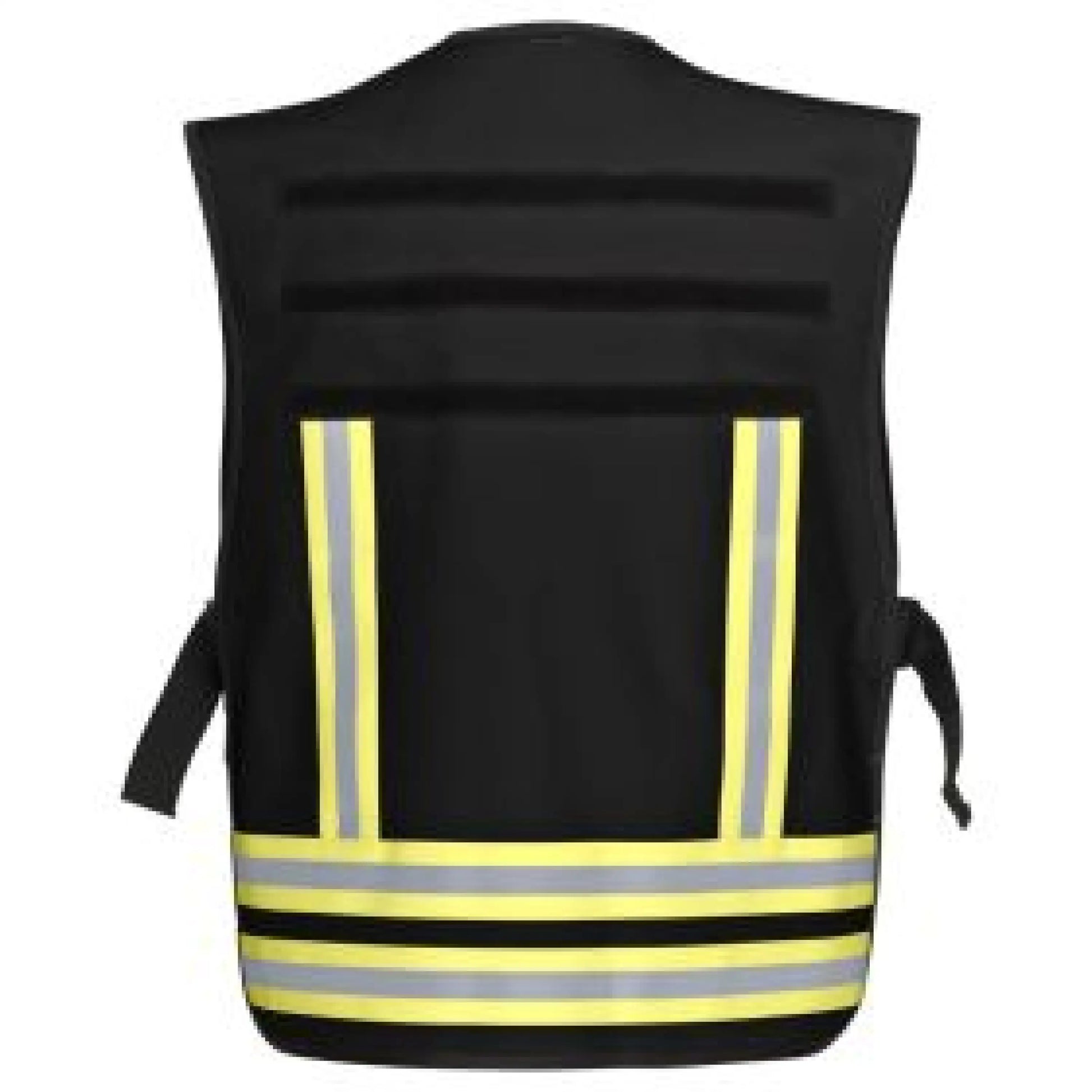 Pacotex® funktionsweste – schwarz mit gelb-silber-gelb reflexstreifen | einsatz- & sicherheitsdienst - einsatzweste