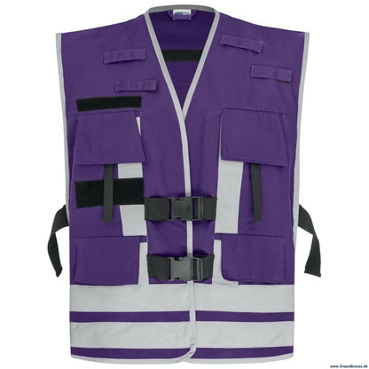 Pacotex® funktionsweste – violett | kontrastweste für einsatzpersonal - pacotex® funktionsweste violett | kontrastweste