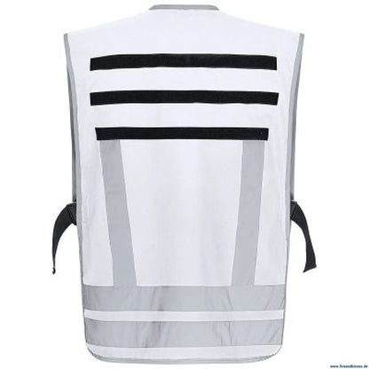 Pacotex® funktionsweste – weiß | kontrastweste zur kennzeichnung von einsatzpersonal