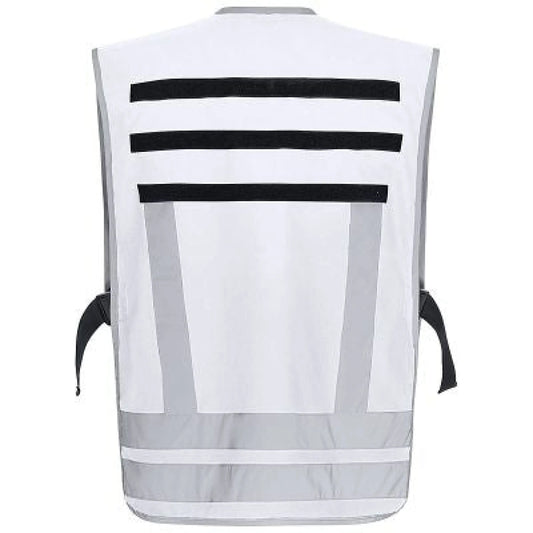 Pacotex® funktionsweste – weiß | kontrastweste zur kennzeichnung von einsatzpersonal