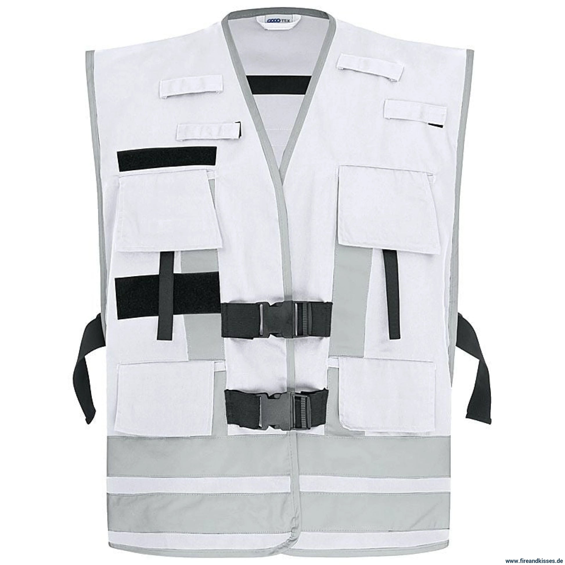 Pacotex® funktionsweste – weiß | kontrastweste zur kennzeichnung von einsatzpersonal