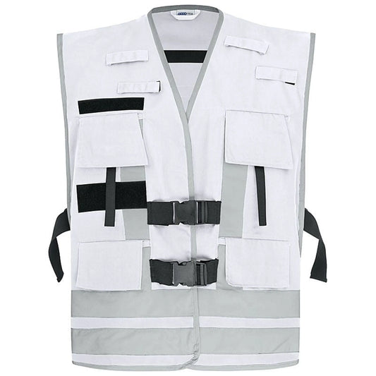 Pacotex® funktionsweste – weiß | kontrastweste zur kennzeichnung von einsatzpersonal