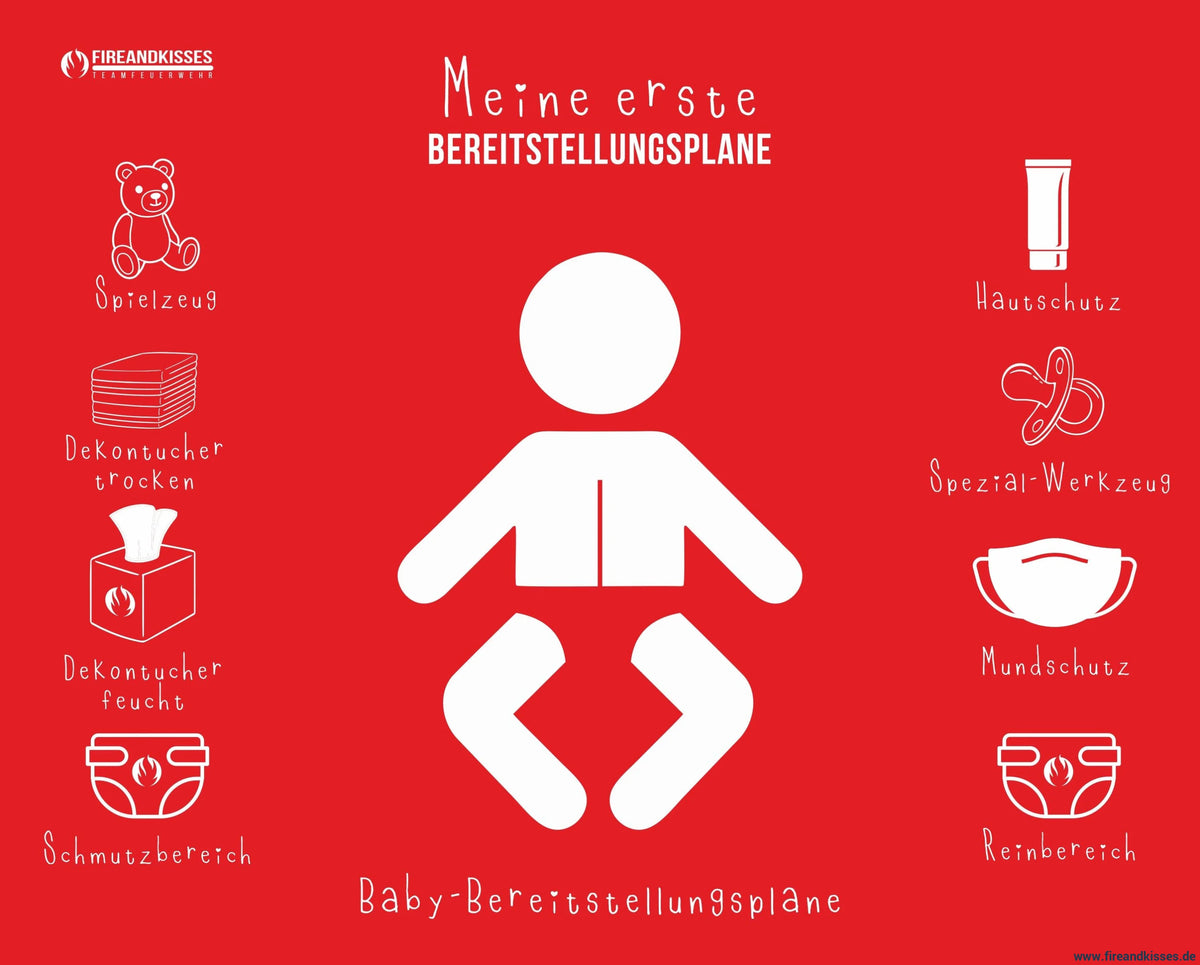 Personalisierbare feuerwehr-babyauflage „bereitstellungsplane“ – wickelunterlage mit namen - feuerwehr-babyauflage