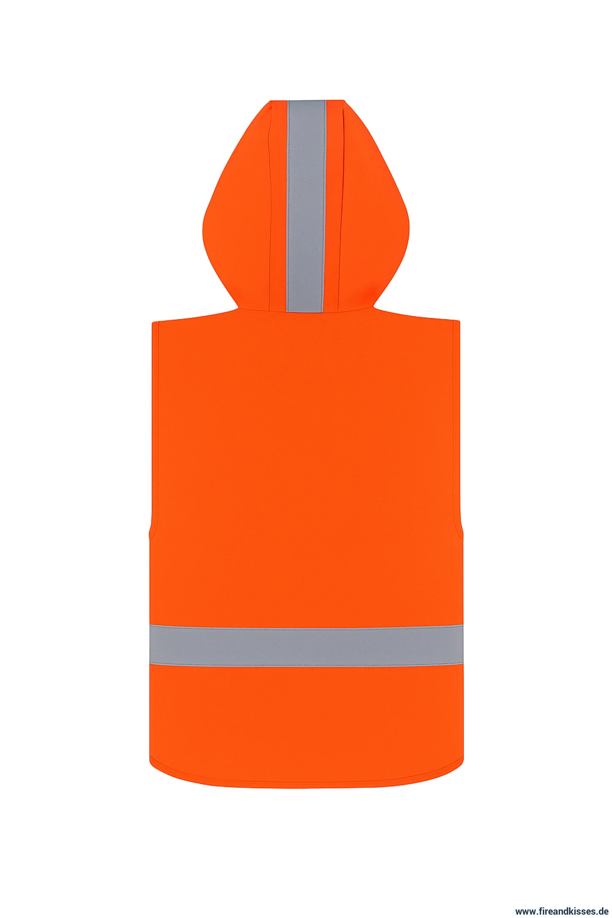 Personalisierbare warnweste kinderfeuerwehr mit kapuze – leuchtorange - warnweste kinderfeuerwehr kapuze