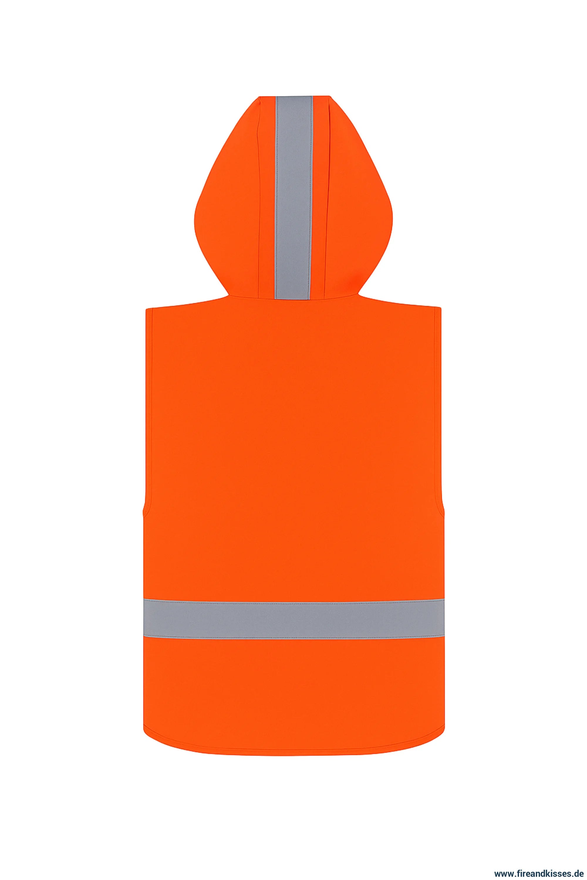 Personalisierbare warnweste kinderfeuerwehr mit kapuze – leuchtorange - warnweste kinderfeuerwehr kapuze
