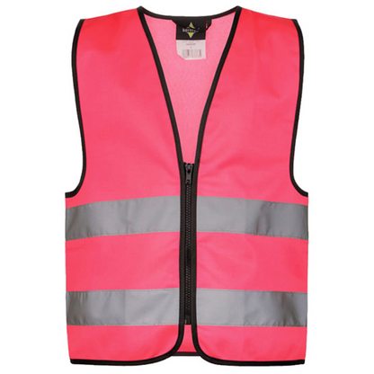 Personalisierte warnweste für kinderfeuerwehr – viele farben verfügbar mit reißverschluss - xxs (3-4 jahre)