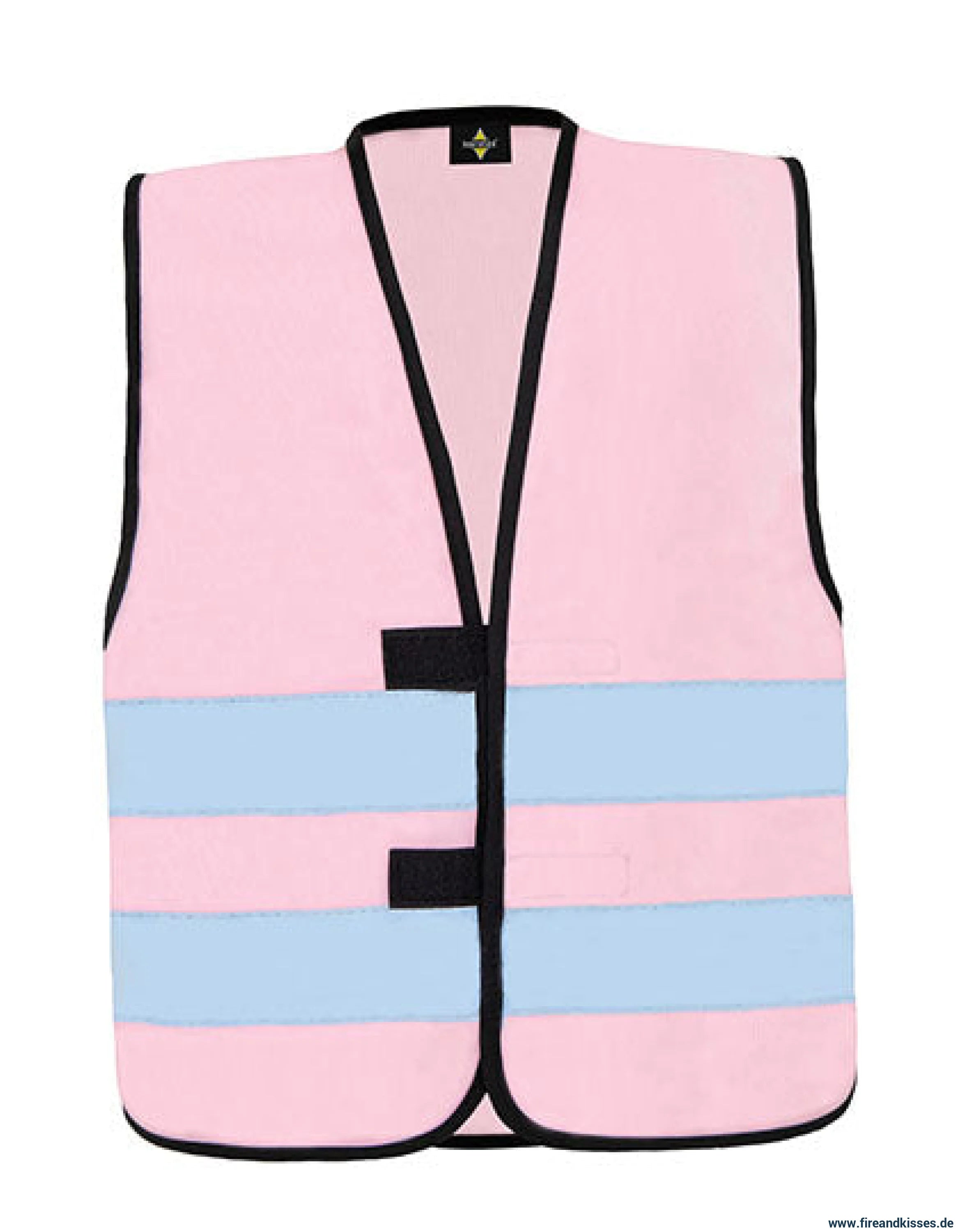 Personalisierte warnweste für kinderfeuerwehr – viele farben verfügbar - xxs (3-4 jahre) / kinderfeuerwehr / rosa