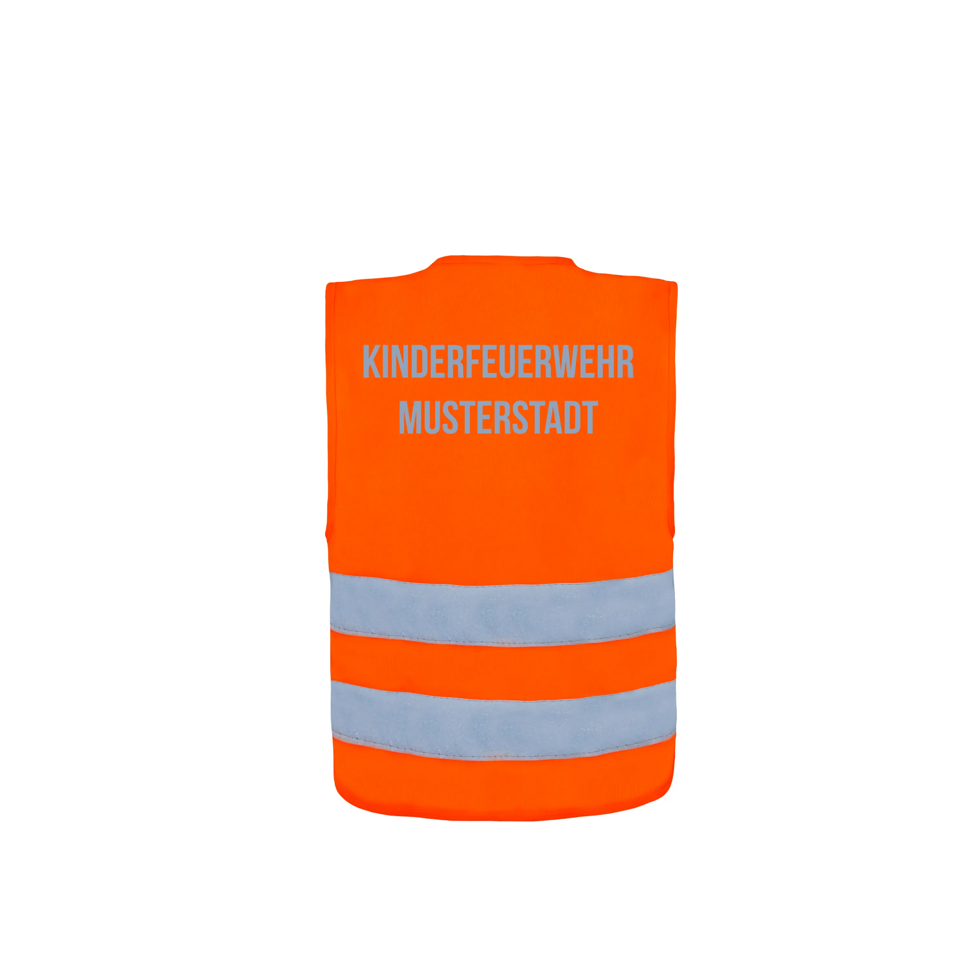 Personalisierte warnweste für kinderfeuerwehr – viele farben verfügbar mit reißverschluss - warnweste kinderfeuerwehr
