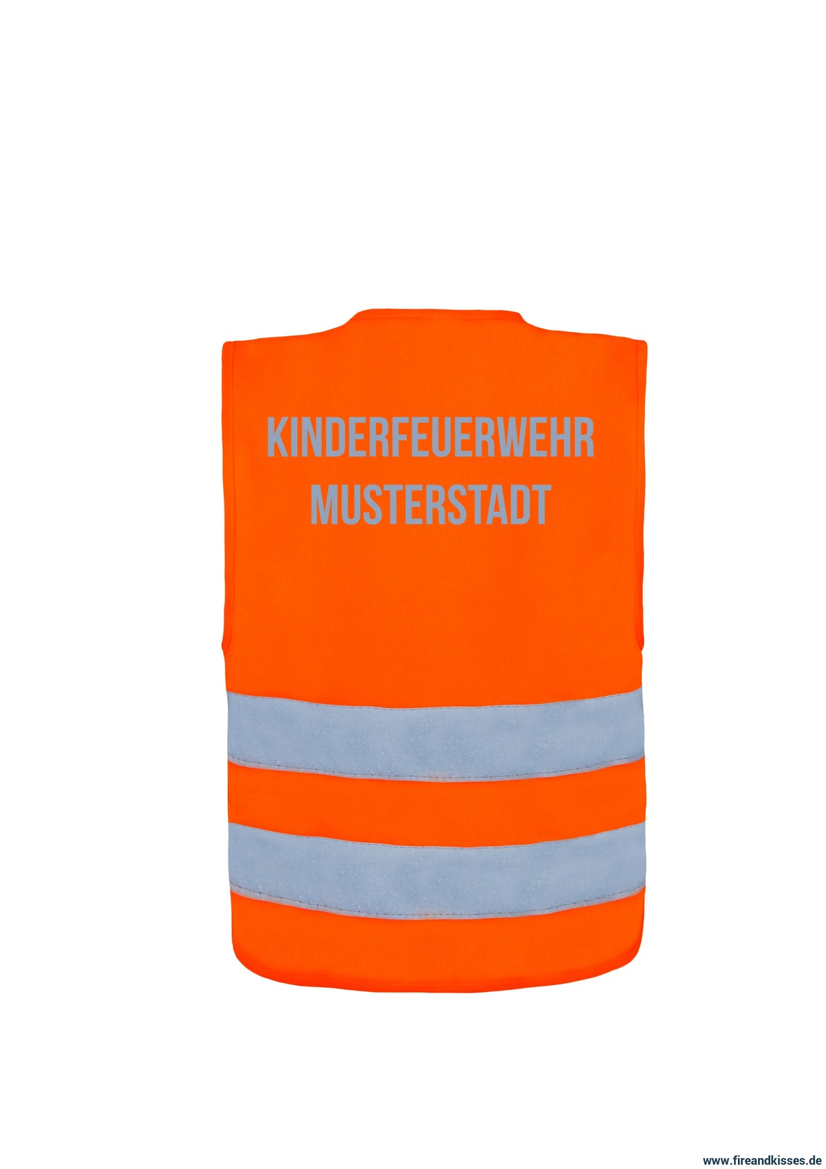 Personalisierte warnweste für kinderfeuerwehr – viele farben verfügbar mit reißverschluss - warnweste kinderfeuerwehr